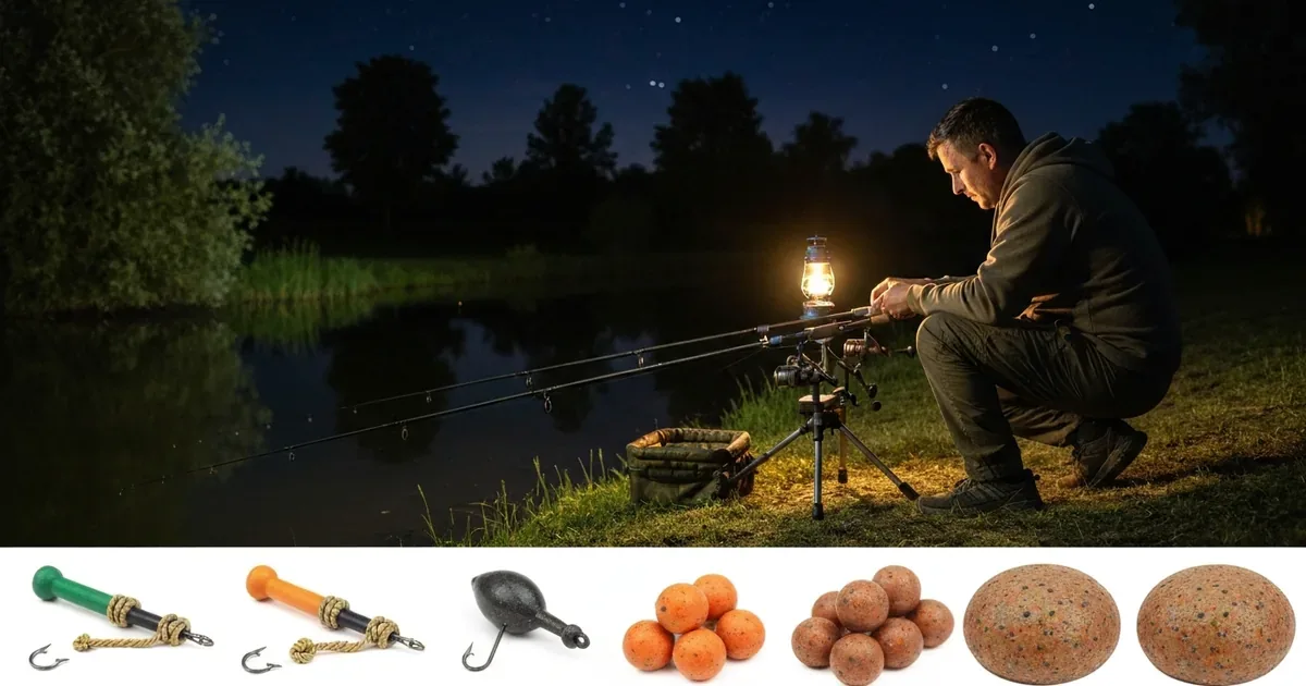 Pêche de la carpe de nuit : stratégie, montages et appâts